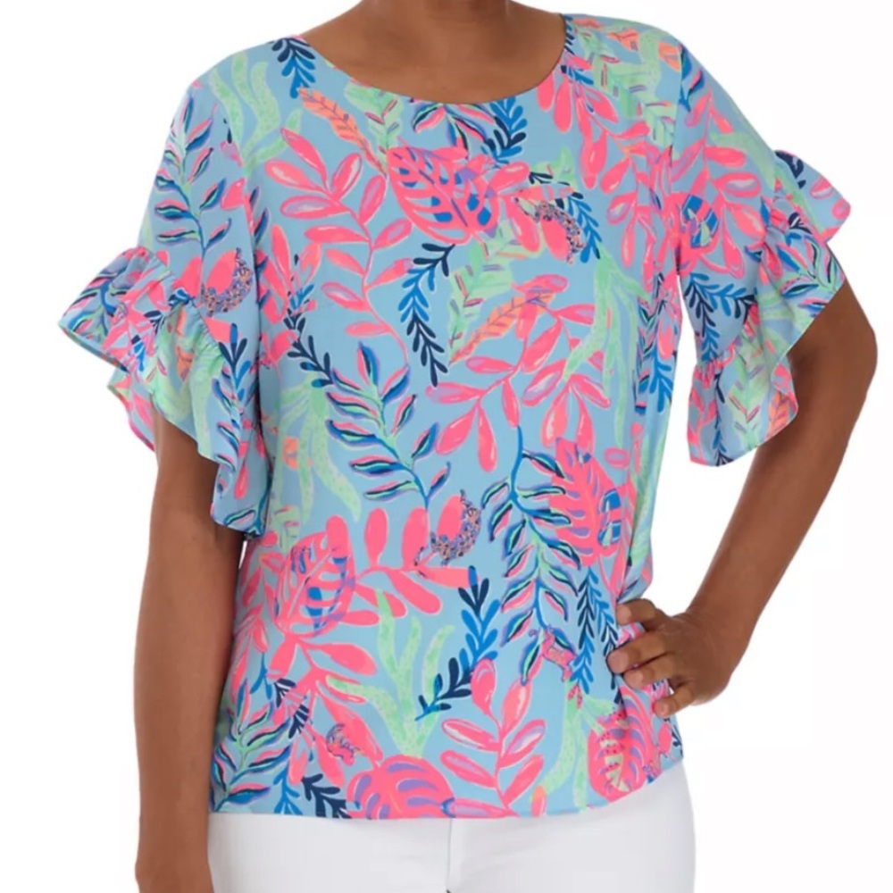 Lilly Pulitzer Darlah Top
Porto Blue You’ve Been Spotted XL
